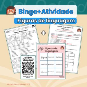 Figuras de línguagem: bingo+atividade de Fixação