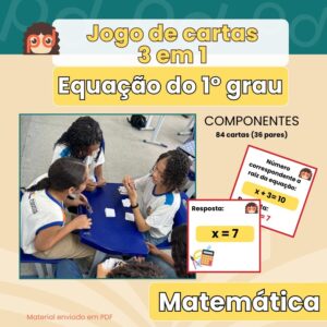 Jogo de cartas 3 em 1: Matemática