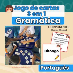 Jogo de Cartas 3 em 1 Língua Portuguesa
