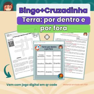 Camadas internas e externas da Terra: bingo +atividade de fixação