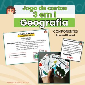 Jogo de cartas 3em1-Geografia