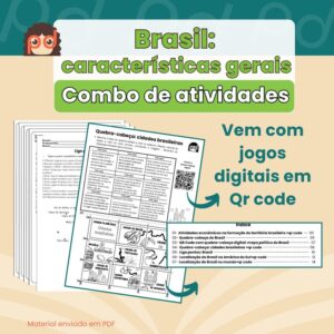 Brasil: combo com 11 atividades- características gerais e localização