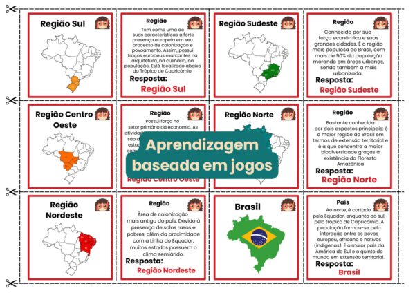 Jogo de cartas 3 em 1 - geografia