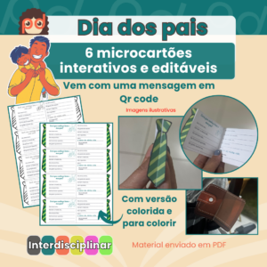 6 Microcartões Interativos – Dia dos Pais