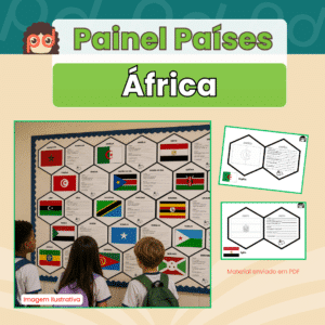 Países do Continente Africano - Painel Colmeia